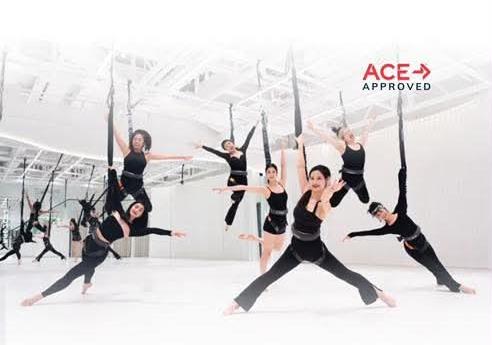 Group bungee certification class in studio